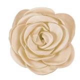 YELARXI Flower Brooch Pin, Satin Camellia Flowers Hair Clips, Floral Brooch Hairpin - Fitting for Women/Wedding/Party/Dance/Clothes/Dresses/Banquets) Khaki