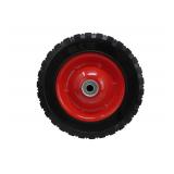 Shepherd Hardware 8\" Semi-Pneumatic Replacement Wheel â Diamond Tread Rubber Tire with Steel Ball-Bearing Hub & 1/2\" Bore â Flat-Free Wheel for Lawn Carts, Wagons, Hand Trucks & Equipment