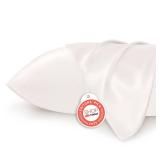 Bedsure Satin Pillowcase for Hair and Skin Queen - Ivory Silky Pillowcase 2 Pack with Envelope Closure, Similar to Silk Pillow Cases, Gifts for Women Men, 20x30 Inches, 2pcs