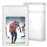 Gersoniel Trading Cards Protector Case Acrylic Clear Baseball Card Holders with Label Position Hard Sleeves Small Sturdy Storage Box for Standard Collector Sport Game Grade(6 Pieces)