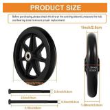 2Pcs 6 Inch Replacement Wheelchair Wheels for Walkers - Environmentally Friendly Rubber Material, Wear-Resistant PU Tires, Anti-Slip, and Durable ABS Wheel Hub (6IN Narrow 2Pcs)