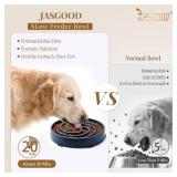 JASGOOD Slow Feeder Dogs Bowl for Large Medium Dogs,Anti-Gulping Pet Slower Food Feeding Bowls Stop Bloat,Preventing Choking Healthy Design Dogs Bowl