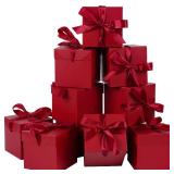 Elephant-package 12Pack Red 6Inch Gift Boxes with Lids, Squared Boxes with Lids Perfect for Christmas, Valentineâs Day, Birthday Present Packing, Party Favor, New Year.