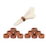 BIFFELY Handmade Acacia Wooden Napkin Rings Set of 12 for Dining, Anniversary, Birthday, Christmas or Everyday Use | Napkin Ring for Home and Kitchen DÃ©cor