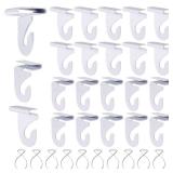 OALEN 20 Drop Ceiling Hooks for Classrooms & Offices, White Heavy Duty Ceiling Hooks for Hanging Plants & Decorations, Metal T-Bar Hooks for Suspended Drop Ceiling Tilesâ¦