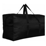 DoYiKe Extra Large Storage Duffle Bag with Zippers and Handles, Black Big Foldable Duffle Bag for Travel-130L