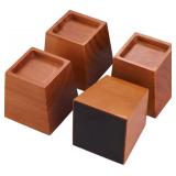 MONTIHOLD Premium Pine Wood 4-Inch Furniture Risers â Heavy-Duty, 2000 Lb Capacity, Floor Protectors, Easy to Install, Versatile for Beds, Sofas, & More