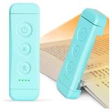 Glocusent USB Rechargeable Book Light, Portable Clip-on LED Reading Light, Reading Lights for Books in Bed with 3 Amber Colors & 5 Brightness Dimmable, Compact & Long Lasting, Perfect for Book Lovers
