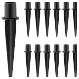 Metal Stakes Solar Lights Replacement Spike - Outdoor Ground Stake for Backyard Garden Lights Landscape Yard Pathway Patio Lamps Pole (Metal-12 Pack)- 0.78x5.36 inches