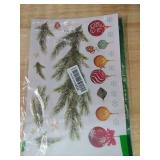 Horaldaily 221 PCS Christmas Window Cling Sticker, Xmas Balls Branches Snow for Home Party Supplies Shop Window Glass Display Decoration