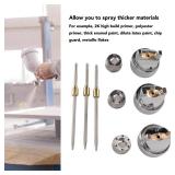 Sunicon Nozzle Set, 3 Sets Needle Fluid Nozzle Air Cap Kit, H 827 1.4 1.7 2.0mm Stable Performance Brass Plastic Fluid Tip Size Set Up for Spray Gun
