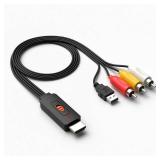 Dingsun HDMI to RCA Converter for TV, Apple TV, Roku, Fire Stick, DVD, Blu-ray Player ect.