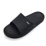 Hasina Shower Sandals Men Bathroom Slippers Non-Slip Indoor Home House Beach Shoes(10 M US Black