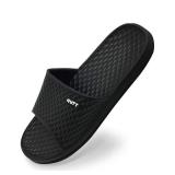 Hasina Shower Sandals Men Bathroom Slippers Non-Slip Indoor Home House Beach Shoes(10 M US Black