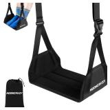 Airplane Foot Hammock, No Collapse Foot Rest for Plane Travel with Extended Adjustment Strap, Portable Desk Foot Hammock with Thickened Foam, Foot Sling Travel Essentials to Relax Your Feet