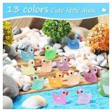 GADIEDIE 260pcs Luminous Mini Resin Ducks,Glow in The Dark Tiny Duck for Home Hide Prank Game Dollhouse Decor Aquarium Potted Miniature Landscape DIY Ornament