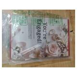 TzenvoGift Engagement Card for couples congratulations â âYouâre Engaged!â Floral Ring Design â Elegant Greeting Card with Inside Message â Includes Envelope & Stickers