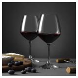 Paksh Novelty Italian Red Wine Glasses - 18 Ounce - Wine Glass Clear (Set of 4)