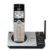 AT&T DECT 6.0 Expandable Cordless Phone with Answering System, Silver/Black with 1 Handset (CL82107)