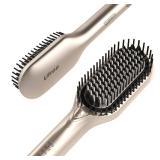 Ufree Upgraded Hair Straightener Brush, 5 Temps Straightening Brush with Ionic Tech, Cool Air System, Dense Bristles, Dual Voltage, Ceramic Hot Comb, Women Gifts