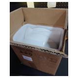 DOWAN Serving Bowls, 9.5\" Large Salad Bowls for Entertaining, Side Dishes, Pho, Pasta, Centerpiece Bowls for Dinner Parties, Kitchen Decor, Microwave & Dishwasher Safe, White