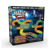 Ontel Magic Tracks 10 Foot Glow In The Dark Bendable Flexible Racetrack with LED Light-Up Race Car, Educational Playset Birthday Gift for Ages 3+