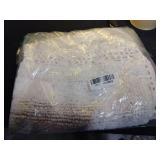 Laura Ashley Absorbent Bath Mat Reversible Crochet Soft and Plush Bathroom Mat 100% Cotton 17x24 Bath Rug, Ivory