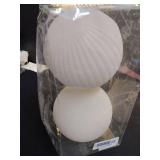 CristBest Velvet Christmas Balls Large Hanging Shatterproof Flocked Christmas Tree Ornaments for Xmas Tree Hanging, Holiday Wedding Party Decorations and Home Decorations (Cream, 6\" (2pcs))