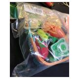 Cutting Play Food Toys For Kids, Pretend Play Kitchen Accessories, Fake Fruits/Vegetables Set With Shopping Storage Basket, Plastic Board And Knife, Birthday Gifts/Educational Toy For Toddler Children