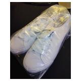 hello basics White Canvas Shoes for Women Casual Low Top Sneakers Fashion Womens Tennis Shoes, White, Size 6