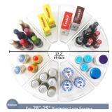 Leeden Lazy Susan Organizer for 28\" Diameter Corner Lazy Susan, Plastic Kitchen Cabinet Storage Bins with Handle, 8 Packs, 1/8 Wedge - Food Safe, BPA Free