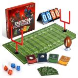 Tactical Football: Football Strategy Board Game for Adults and Boys- Dynamic Sports Action with Terrain Challenges, Flick Challenges & Tactical Play Cards