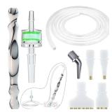 Vacuum Diamond Painting Pen Replacement Kit, Screw Diamond Pen with Silicone Tube & Filters & Multiplacers (1/3/6/Elbow Heads) for Most Vacuum Pens, Diamond Art Accessories (White + White)