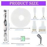 Vacuum Diamond Painting Pen Replacement Kit, Screw Diamond Pen with Silicone Tube & Filters & Multiplacers (1/3/6/Elbow Heads) for Most Vacuum Pens, Diamond Art Accessories (White + White)