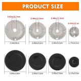 HUAREW Gas Stove Burner Caps Set, Cooker Hat Set Suitable for Most Gas Stove Burners, 1 Large, 1 Small, 2 Middle
