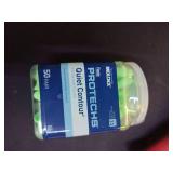 Flents Protechs Foam Ear Plugs, 50 Pair for Sleeping, Snoring, Loud Noise, Traveling, Concerts, Construction, Studying, Work, Shooting, Contour to Ear, NRR 33, Noise Cancelling, Green, Made in the USA