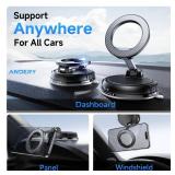 ANDERY Car Phone Holder for Magsafe [78+LBS Strongest Suction & 2400gf Magnetic] 360Â° Adjustable Car Phone Mount, Phone Holders for Your Car for iPhone 17 Pro Max 16 15 14 13 12 Air Plus, Carbon Fi