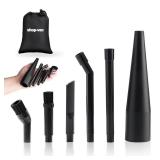 Shop-Vac Micro Cleaning Nozzle Kit, 1-1/4\" Detailed-Cleaning Attachments for Compact Wet Dry Shop Vacuum, Storage Bag Included, 6 Pieces