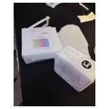 AIRIVO Alarm Clock Night Lights, Built-in Battery Alarm Clock for Bedrooms, 6 Scenes & White Noise Sync, Dual Alarms & Snooze, for Heavy Sleepers, Gifts for Kids Teens