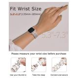 Minyee Compatible with Apple Watch Band Women 41/40/38/44/45/46/49/42mm, Dressy Honeycomb Pretty Adjustable Metal Designer Classy Wristband for iWatch Series 11 10 9 8 7 6 5 4 3 Ultra SE, Starlight