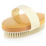 POPCHOSE Dry Brushing Body Brush, Natural Bristle Dry Skin Exfoliating Brush Body Scrub for Flawless Skin, Cellulite Reduction, Lymphatic Drainage and Blood Circulation Improvement