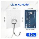 BaGushan Adhesive Wall Hooks for Hanging - 60lb Heavy Duty Waterproof & Rustproof, Sticky Hooks for Walls No Damage, Kitchen/Bathroom/Rental (Ganchos para Pared) 10-Pack