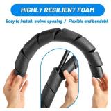 UCandy 6 Pack Pipe Insulation Foam Tube, 15.7\" Black Foam Pipe Covers Multi-Purpose Soft Tubing for Outdoor Indoor Swimming Pool Handle Water Pipe AC Uint