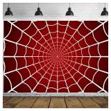 Spider Web Happy Birthday Banner Backdrop Super Hero Theme Decor Decorations for Birthday Party Supplies B Photo Booth Props Background Photography