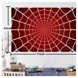 Spider Web Happy Birthday Banner Backdrop Super Hero Theme Decor Decorations for Birthday Party Supplies B Photo Booth Props Background Photography