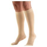 Truform 20-30 mmHg Compression Stockings for Men and Women, Knee High Length, Closed Toe, Beige, X-Large
