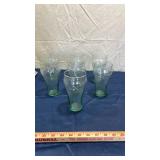 Coca-Cola Green Glass Tumblers Set of 6
