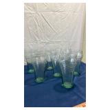 Coca-Cola Green Glass Tumblers Set of 6