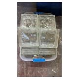 Clear Glass Block Tiles - Set of 16