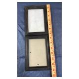 Double Opening Black Wood Picture Frame